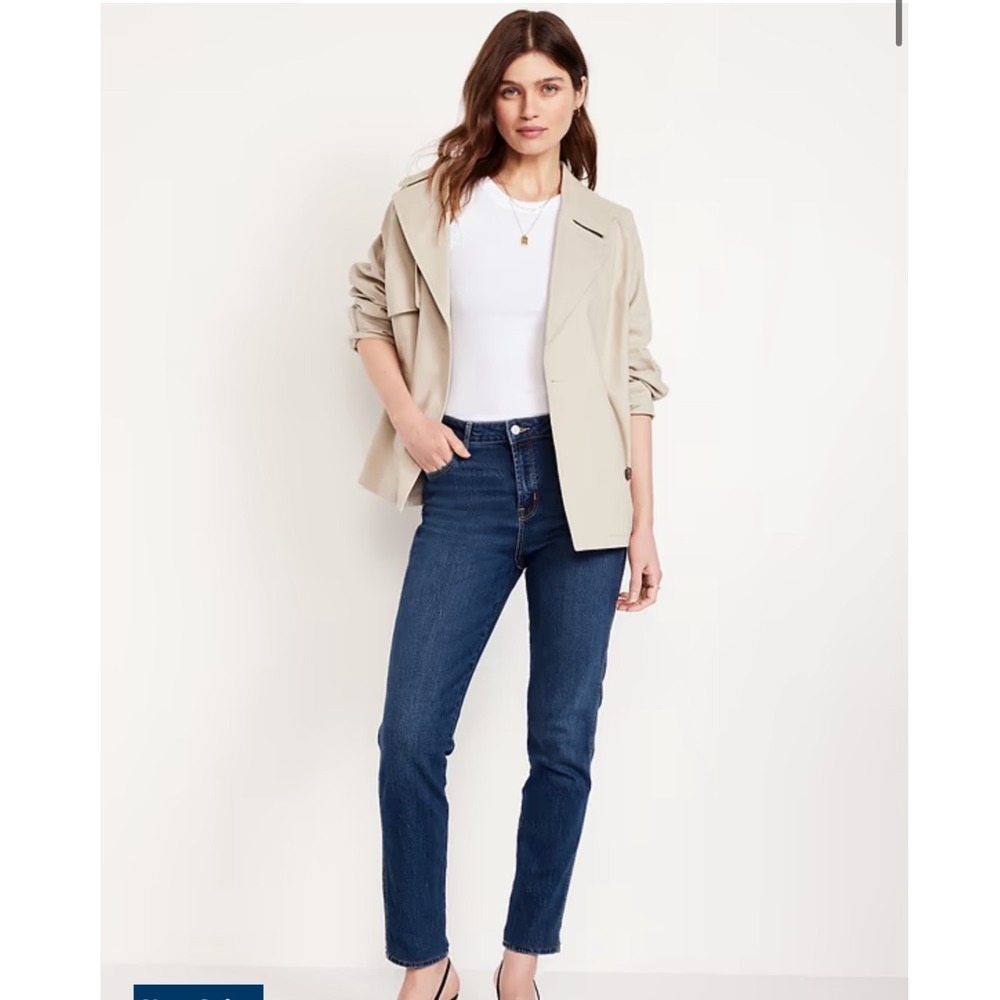 Old Navy High-Rise Vintage Slim Jeans Dark Wash Petite 4 760679-00-1